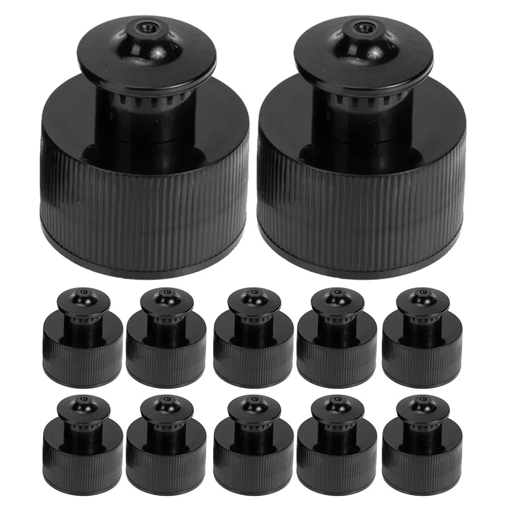 12Pcs Mineral Water Bottle Caps Push Pull Leakproof Sports Caps Fit 28Tooth Water Bottles Replacement Lid Top Push Pull Cap