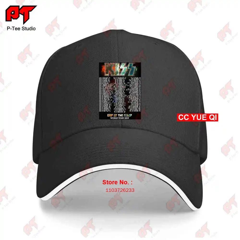 Rare Items Kiss End Of The Road Tour 2019 With Tour Date Baseball Caps Truck Cap VMQ0