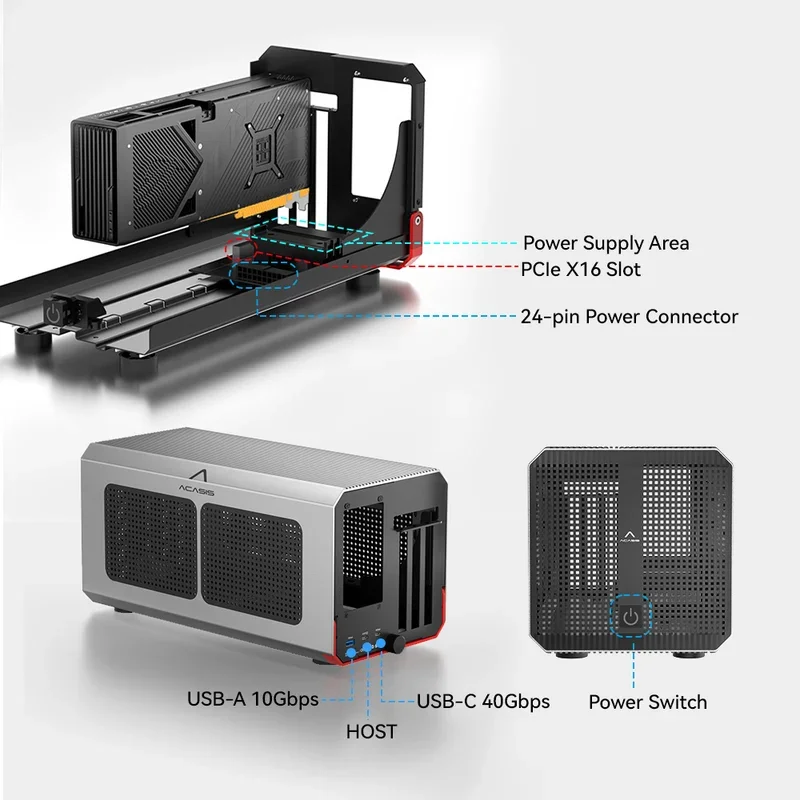 Acasis 40Gbps eGPU Enclosure T - огляд і ціна Thunderbolt 4 External Gpu Enclosure