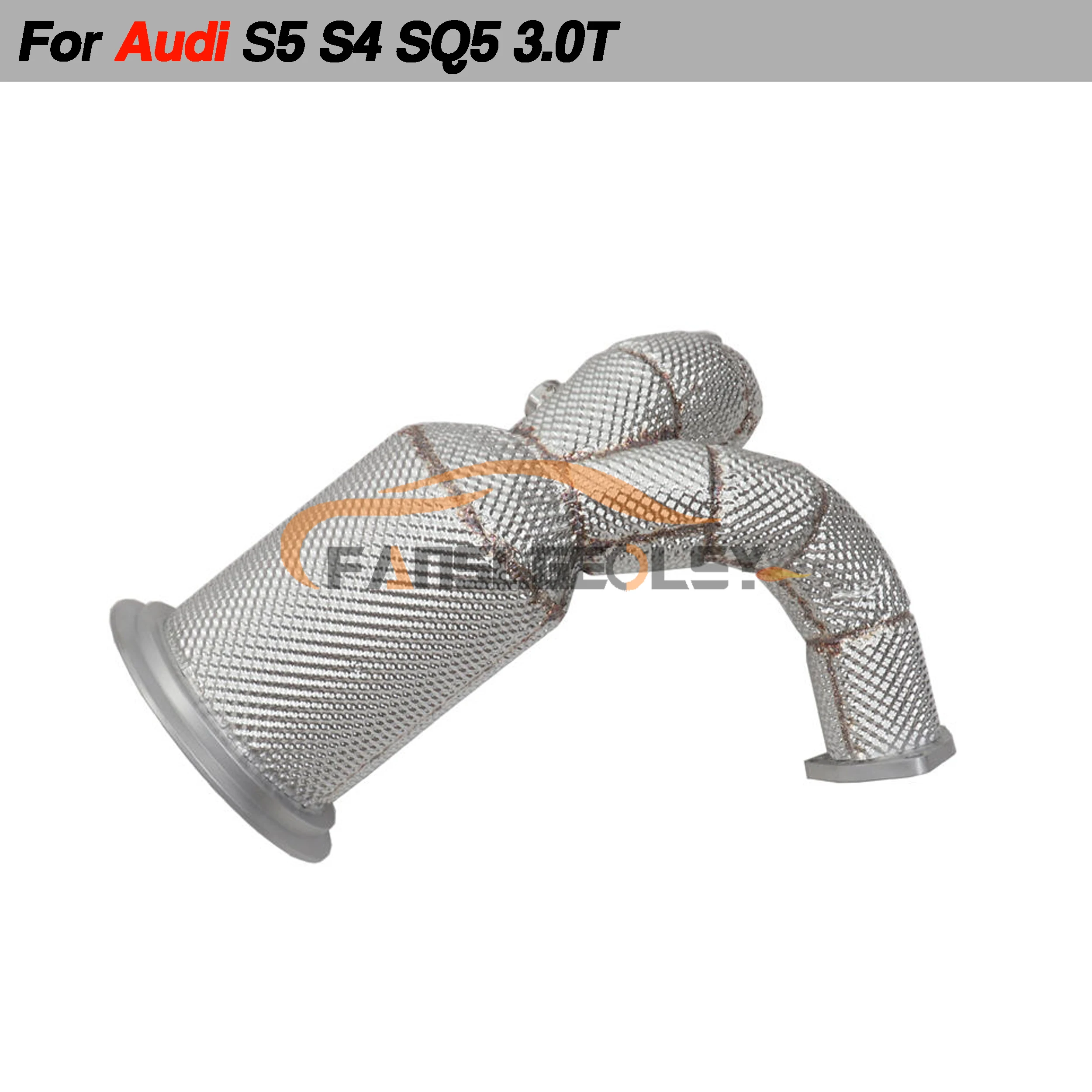 

For Audi S5 S4 SQ5 3.0T Steel Downpipe manifold Performance Exhaust System catalytic converter Headers