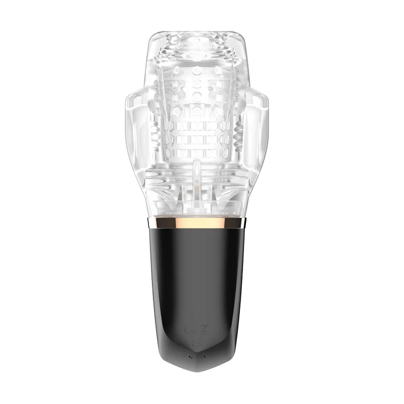 Sucking Vibrating Aircraft Cup Male Masturbator Penis Exercise Massage Transparent Adult Toy