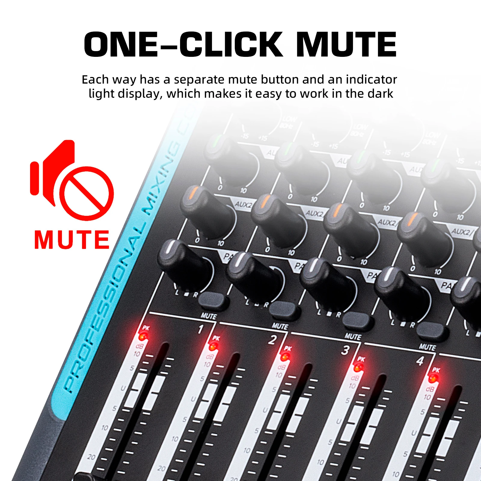 Console DJ mixer audio DP-10 a 10 canali per registrazione su PC professionale su palco e studio Audio cablato portatile di vendita caldo