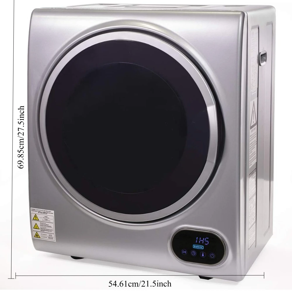 Tumble dryer Digital timer automatic portable electric suitable for apartment, RV, gym clothes