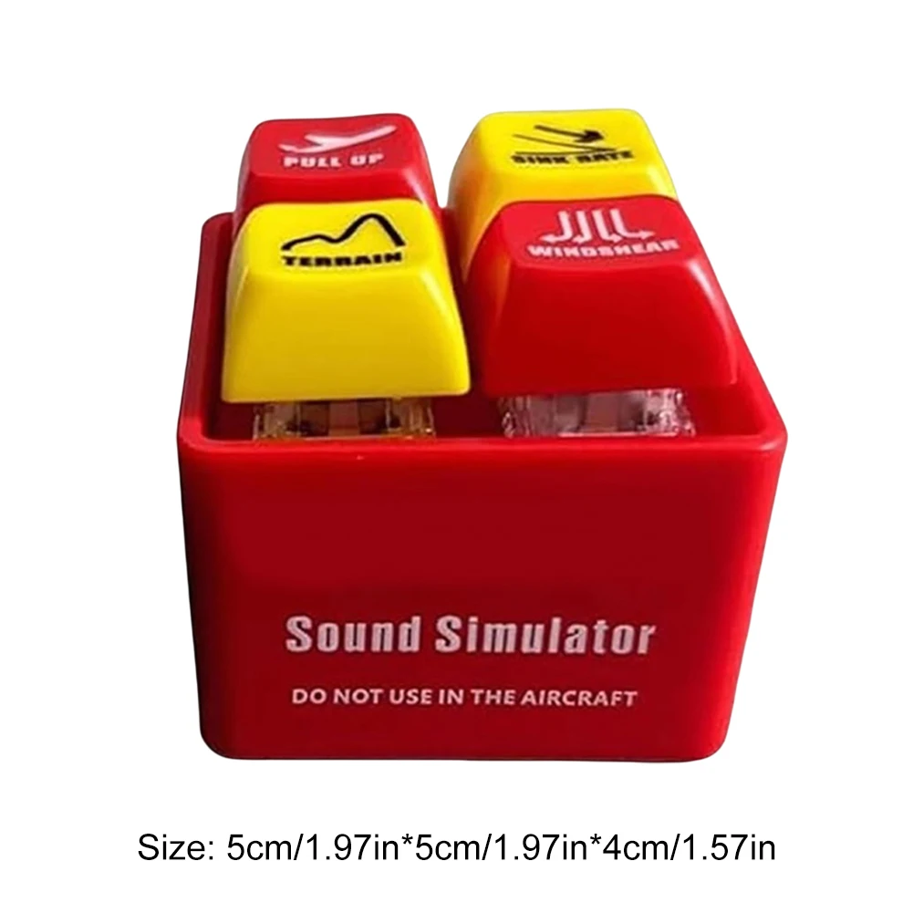 B737 Airplane Emergency Alert Keychains Warning Sound Simulator Aviation Flight Crew Alert Booster Keychain home Ornament