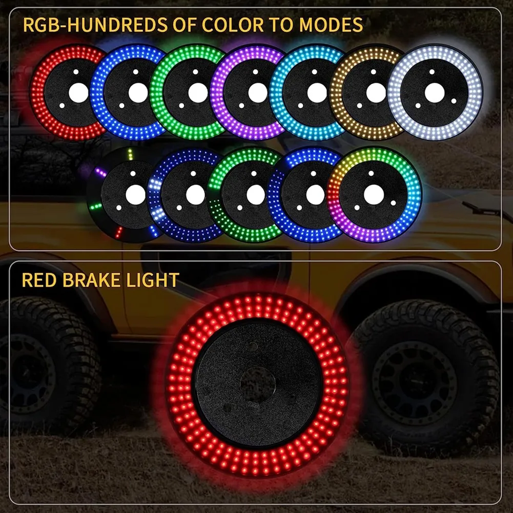 

【HOT A69Z!】RGB Spare Tire Brake Light For Ford Bronco 2021-2024 Upgrade 3Rd Third Brake Tail Light High Mount Brake Light