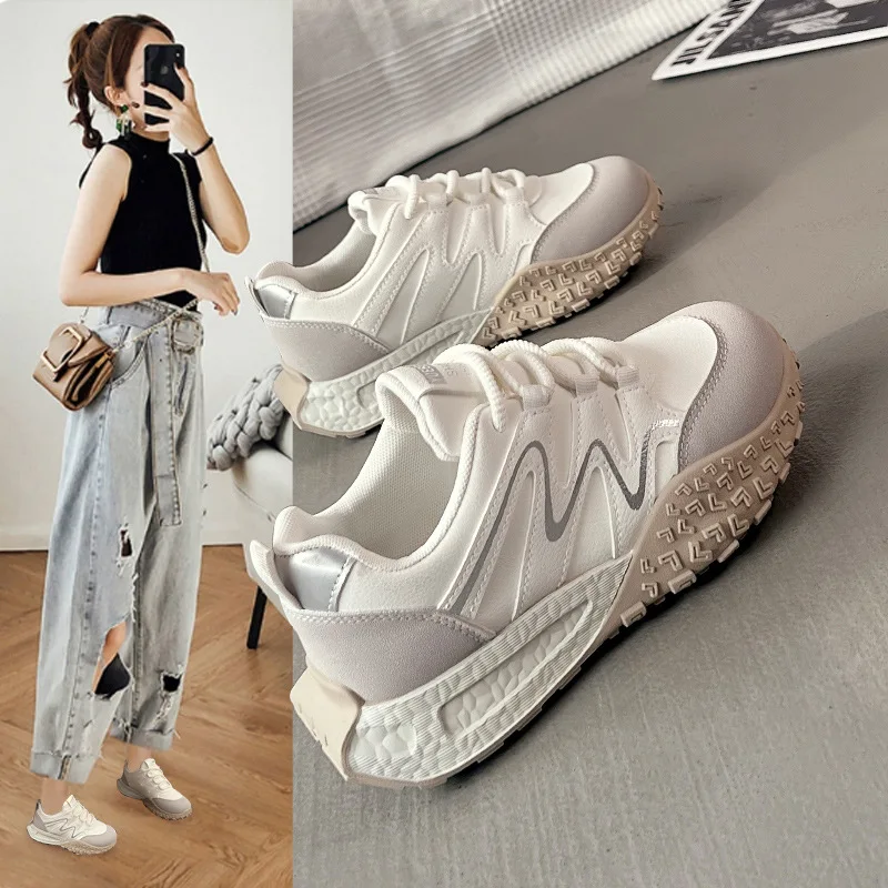 

Women Vulcanized Shoes with Thick Soles Fashionable Versatile and Comfortable New Low Cut Casual Sports Forrest Sneakers