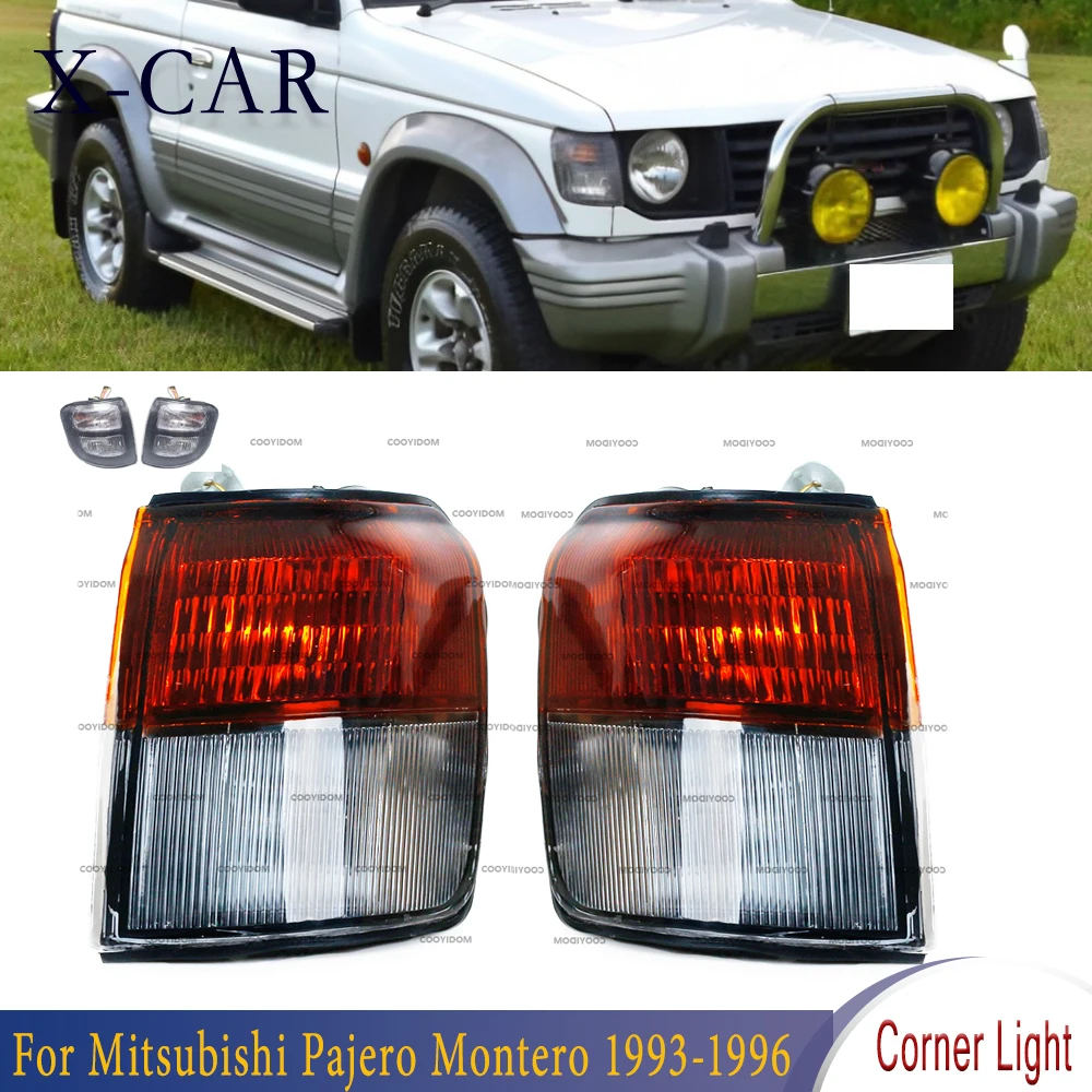 

For Mitsubishi Pajero Montero 1993 1994 1995 1996 Front Bumper Headlight Corner Side Marker Signal Lamp Light MR124957 MR124958