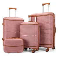 4-Piece Luggage Set Large Capacity Spinner Wheel Suitcase Carry On New Travel Baggage 6