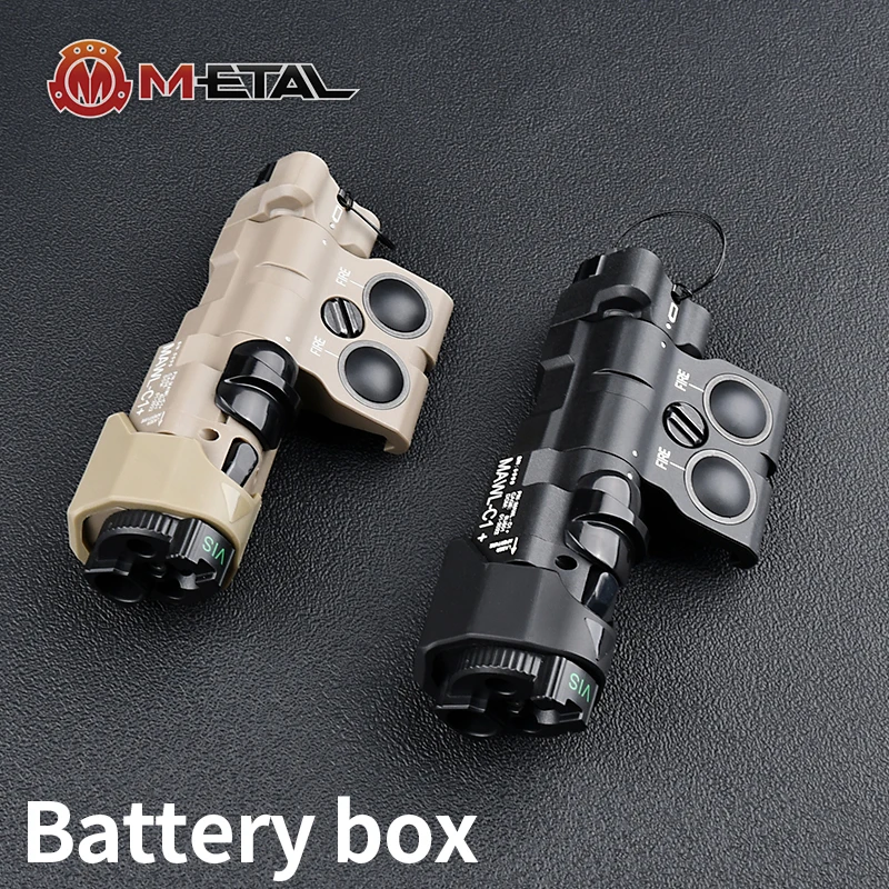 MAWL C1 + Battery Case Tactical Hunting Waterproof Box Modular Battery Storage Box Rail Mount Portable For 16340/CR123/AAA/AA