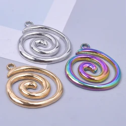 5Pcs Fashion Spiral Swirl CharmsVortex Circle Pendants for Necklace Bracelet Earring Jewelry Making Handmade Findings Wholesale