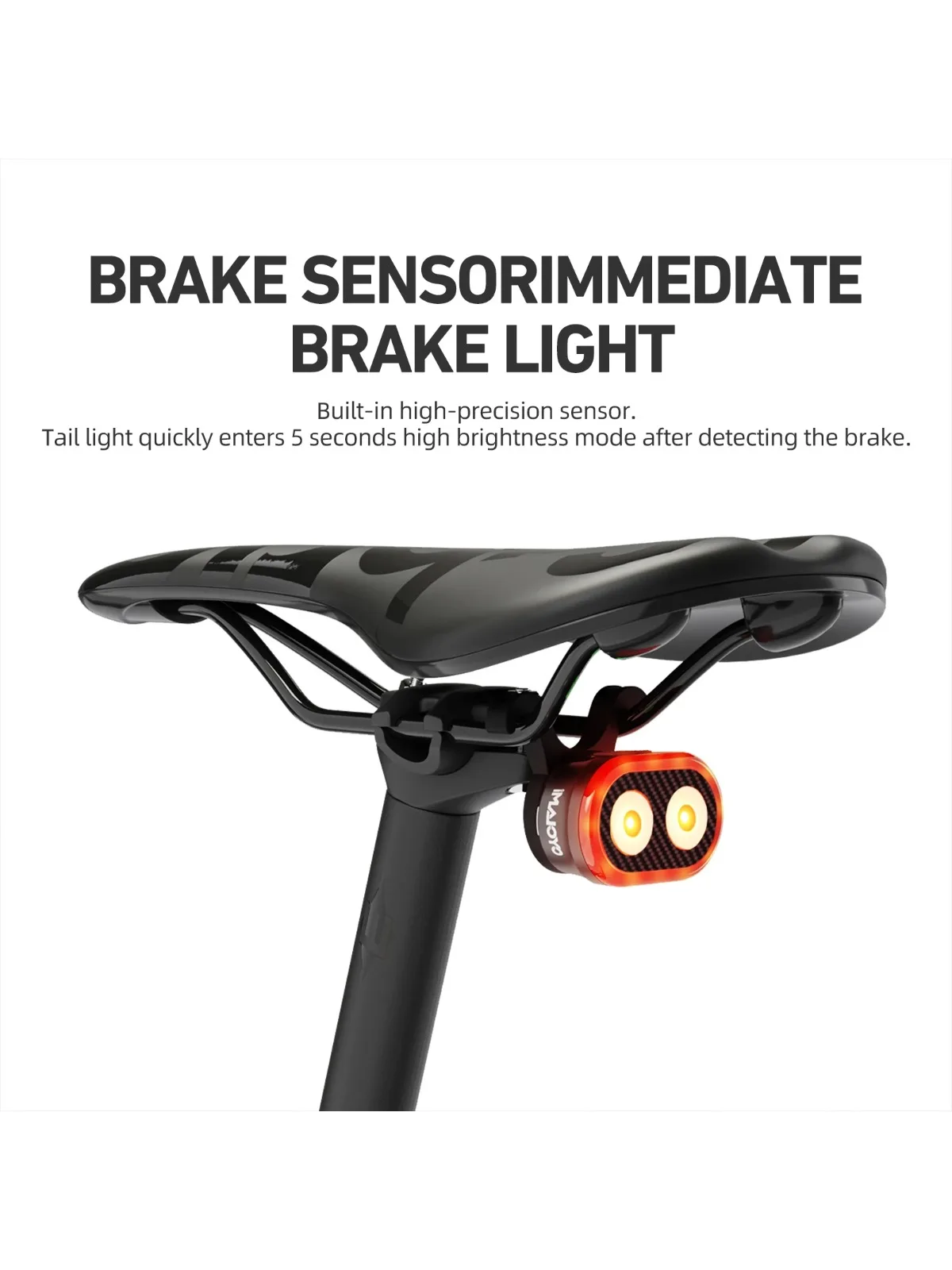 AliExpress CYCLAMI CY200 Bike Tail Light Smart Brake Sensing MTB Road Bike Rear Light IPX6 Waterproof Type-C Charging Cycling Taillight