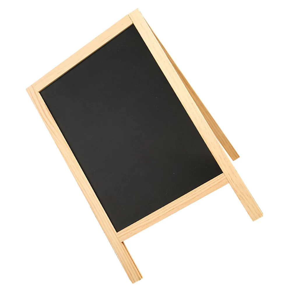 Double-Sided Wooden Mini Blackboards with Stand Erasable Message Board Notes Writing Display Kitchen Cafe Garden