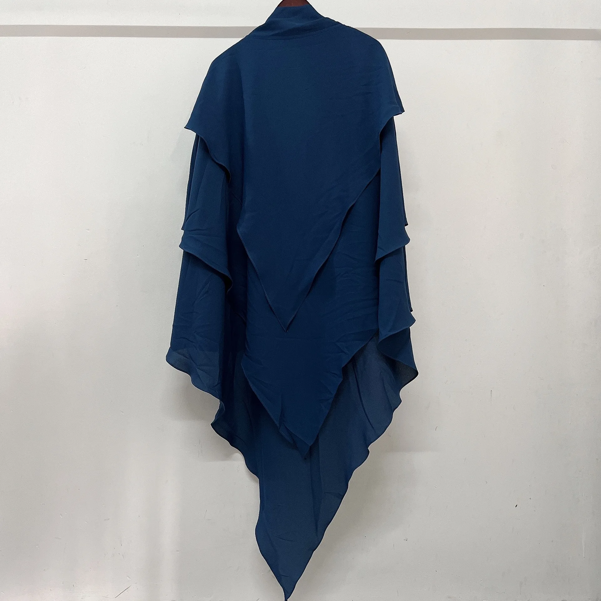 Pañuelo para la Cabeza de Color Sólido Turco Dubai, Khimar Instantáneo Liso, Hiyab de Seda Medina para Mujer, Khimar Nida de 3 Capas para Oración Eid