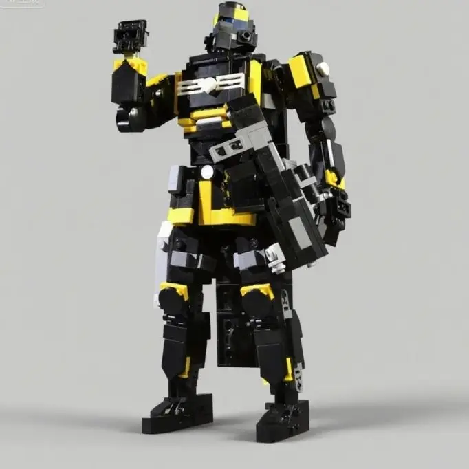 

609PCS MOC Helldivers 2 B-01 Tactical Armor Robot Building Blocks Fallouted Game Action Figures Model Bricks Assemble Toy Gift