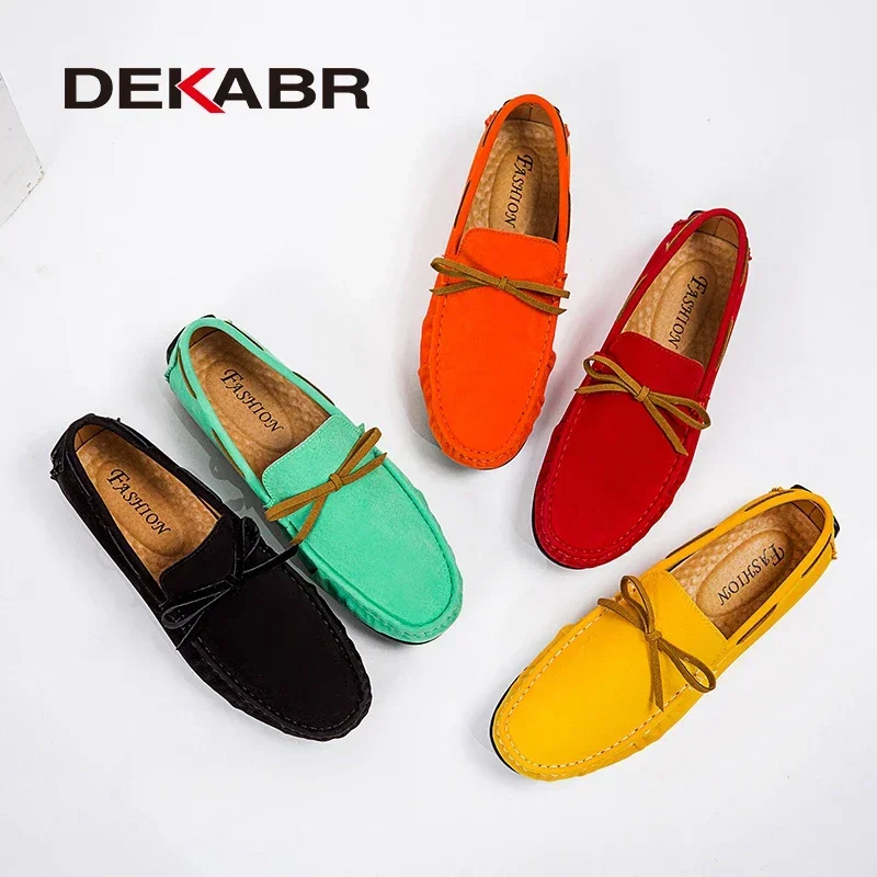 DEKABR Spring Summer Hot Sell Moccasins Men High Quality Pu Leather Loafers Shoes Men Flats Lightweight Driving Shoes Size 35-48