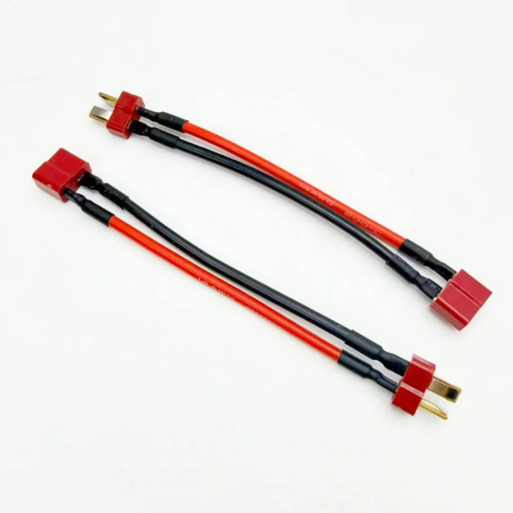 1PCS T Plug Battery Connector Extension Cable Male To Female 14AWG Silicone Wire High Quality