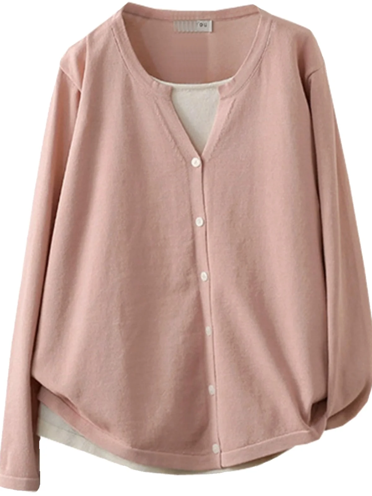 

Spring Autumn plus Size 200 Pou Gentle Sle Fake Two-Piece Knitted Top Trendy Sweater Jaet for plus Size Women
