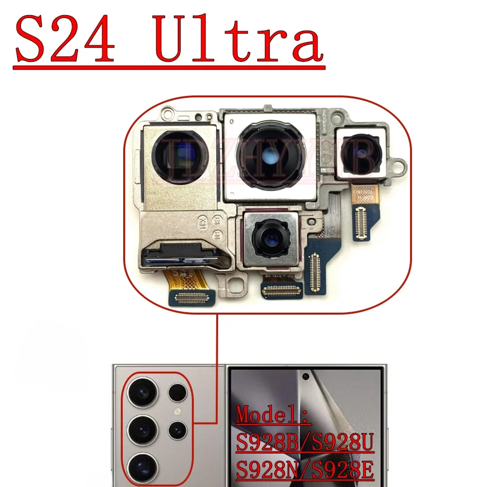 Front Back Camera For Samsung S24 Ultra S24+ S926 S928 S921 Backside View Wide Rear Camera Module Replacement Spare Parts