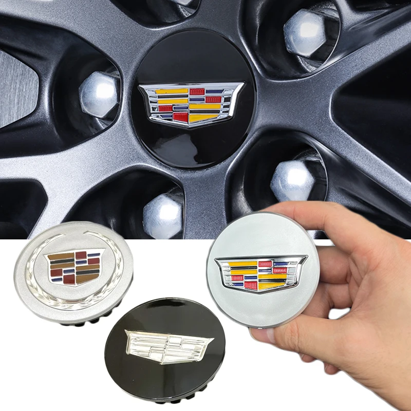 Tapas de centro de rueda de coche, emblema de cubierta para Cadillac Escalade CTS CT5 XT5 XTS XLR BLS SLS STS ATS, 67mm, 4 Uds.