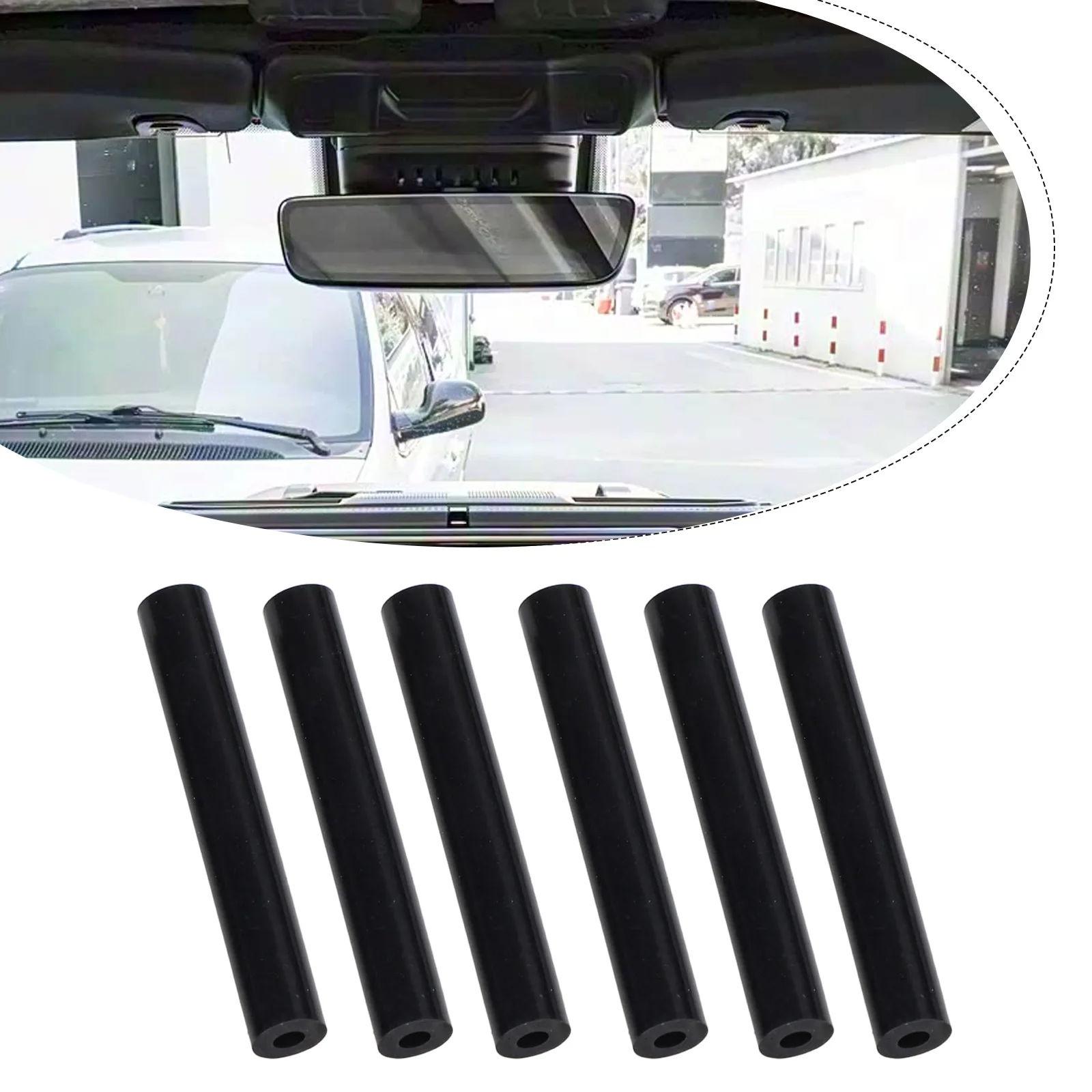 6PCS Car Sun Visor Repair Kit for Jeep For Wrangler JK 2007-2017 Driver and Passenger Side Rubber Replacement Tubes