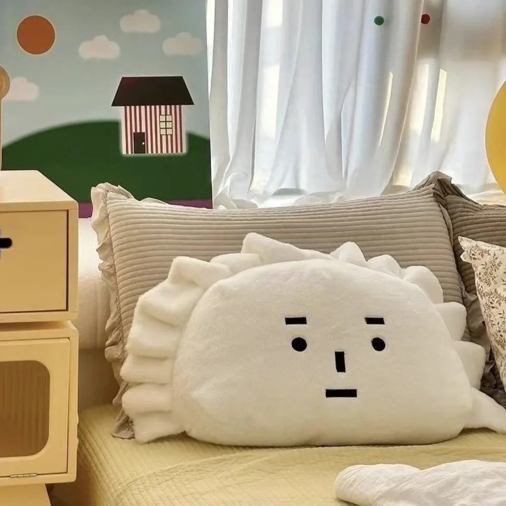 Super Soft Emotion Polish Dumplings Plush Toy Cute Dumpling Fluffy Pillow Stress Relief Stuffed Sofa Cushion Bed Backrest Gifts