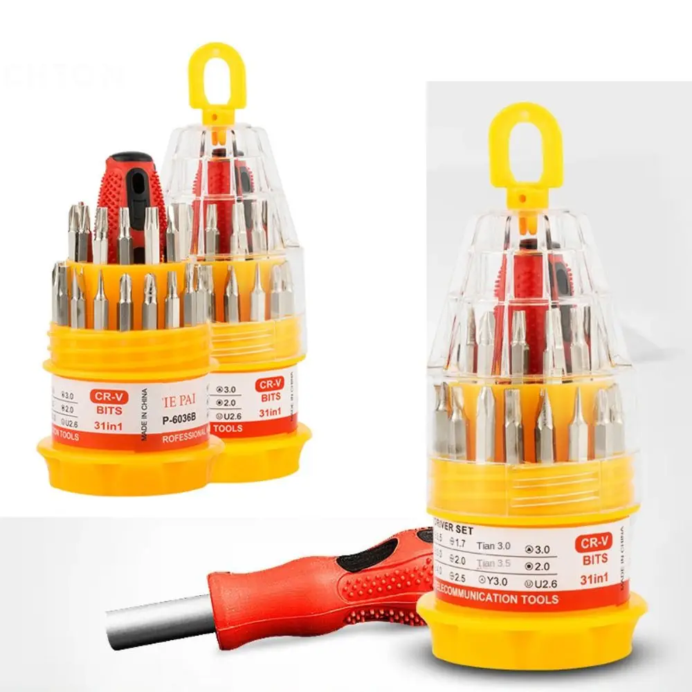 31 in 1 Mini Screwdriver Set Pagoda Type Repair Tool Kit Screwdriver Kits Maintenance Driver Screw Batch Disassemble