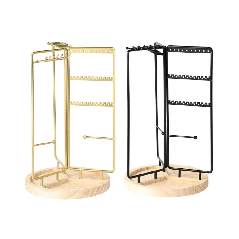 

Stylish Jewelry Storage Holder Modern Metal Jewelry Stand Sturdy Earrings Bracelets and Necklaces Display Rack