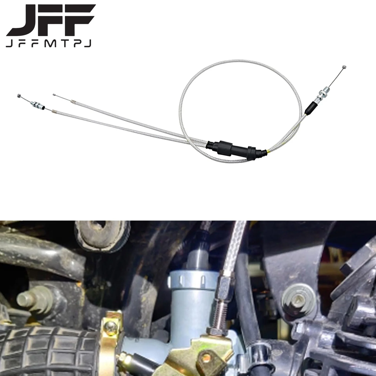 Carburetor Dirt Bike Dual Throttle Grip Cable Wire for PZ30mm Accelerate Pump Carb Modified Carburetor Extended Dirt Bike