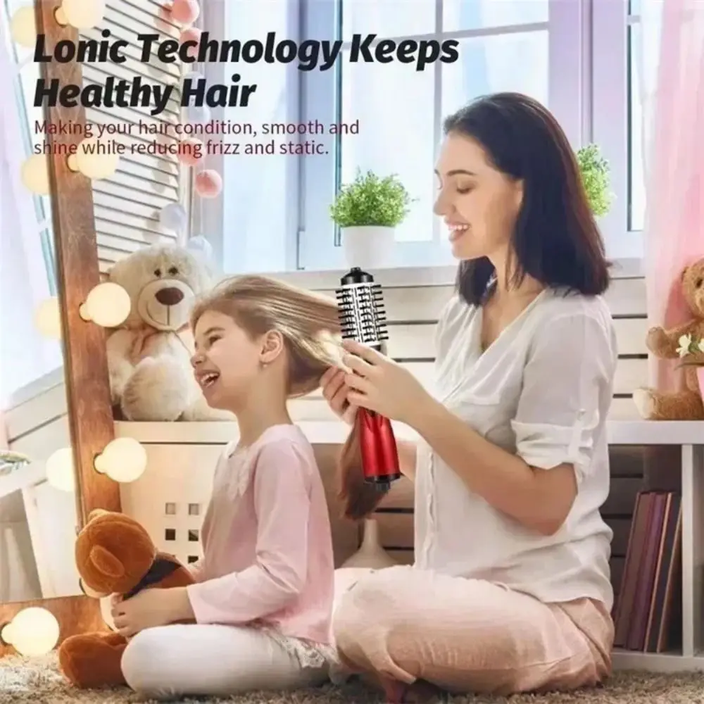 

Convenient 3 in 1 Curly Hair Comb Anti Static Adjustable Hair Brush Professional Hair Fluffy Rolling Round Brush Comb Hair Salon