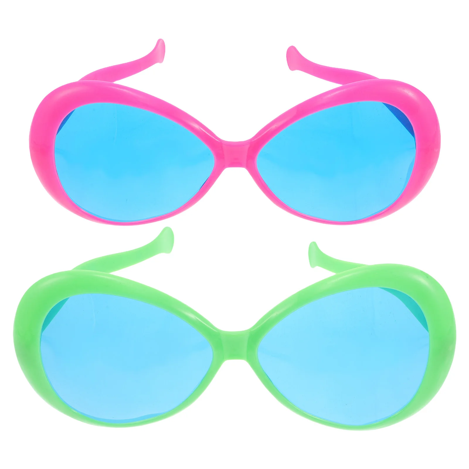 2 قطعة النظارات الشمسية هاواي المتضخم تصميم مبالغ فيه الجدة نظارات الحفلات متعة كابينة تصوير الدعائم الشاطئ بركة الصيف الحدث