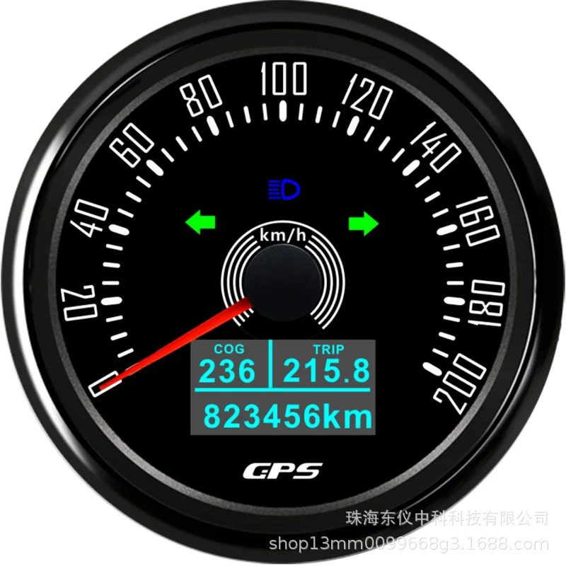 85mm GPS Speedometer & Odometer - Adjustable Trip & Fuel Consumption Meter for Car, Boat & EV