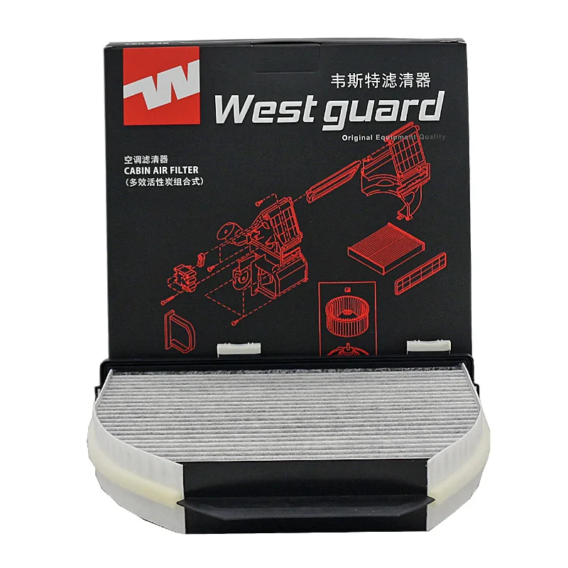 For Mercedes-Benz GLK200 250 280 300 305 X204 2008-2015, AMG SL63 SL65 SL400 SL500 2012-2020 WESTGUARD Cabin Air Filter MK7400