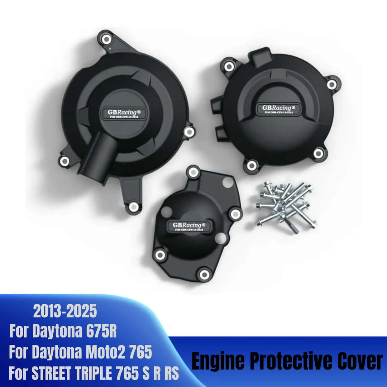 

For Triumph Daytona 675R / Daytona Moto2 765 / STREET TRIPLE 765 S R RS 2013-2025 GBRacing Motorcycle Engine Protection Cover