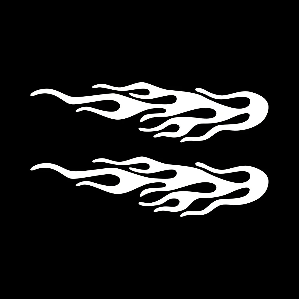 قطعتان من الملصقات العاكسة للهب الملونة، رائعة للدراجات النارية والسيارات والدراجة والخوذة وديكور صندوق الأدوات