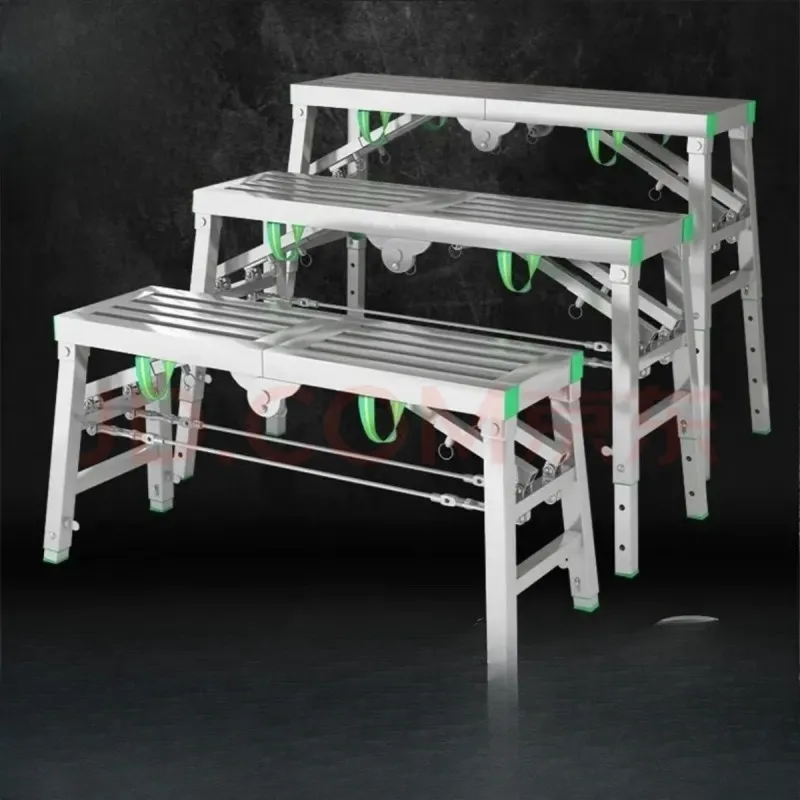 Extra thick horse stool lifting folding home improvement indoor putty multi-functional mobile scaffold telescopic platform stool
