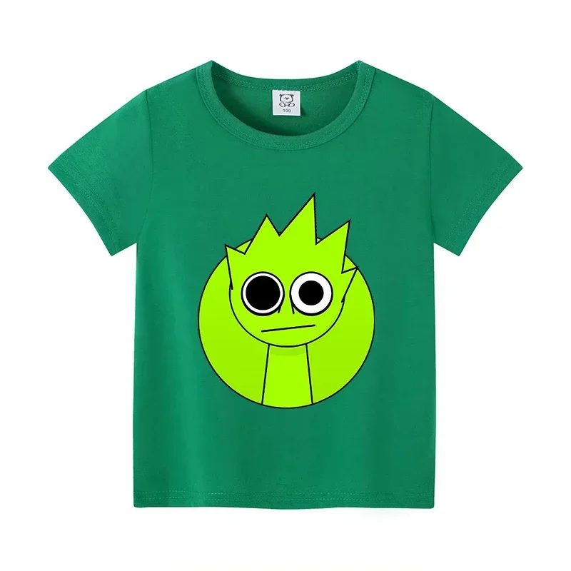 Game Sprunki Baby Cotton T Shirt clothes Cartoon Anime Boy Clothes Girl Tees Shirt Clothes Anime Kawaii Summer Tees Top Clothing