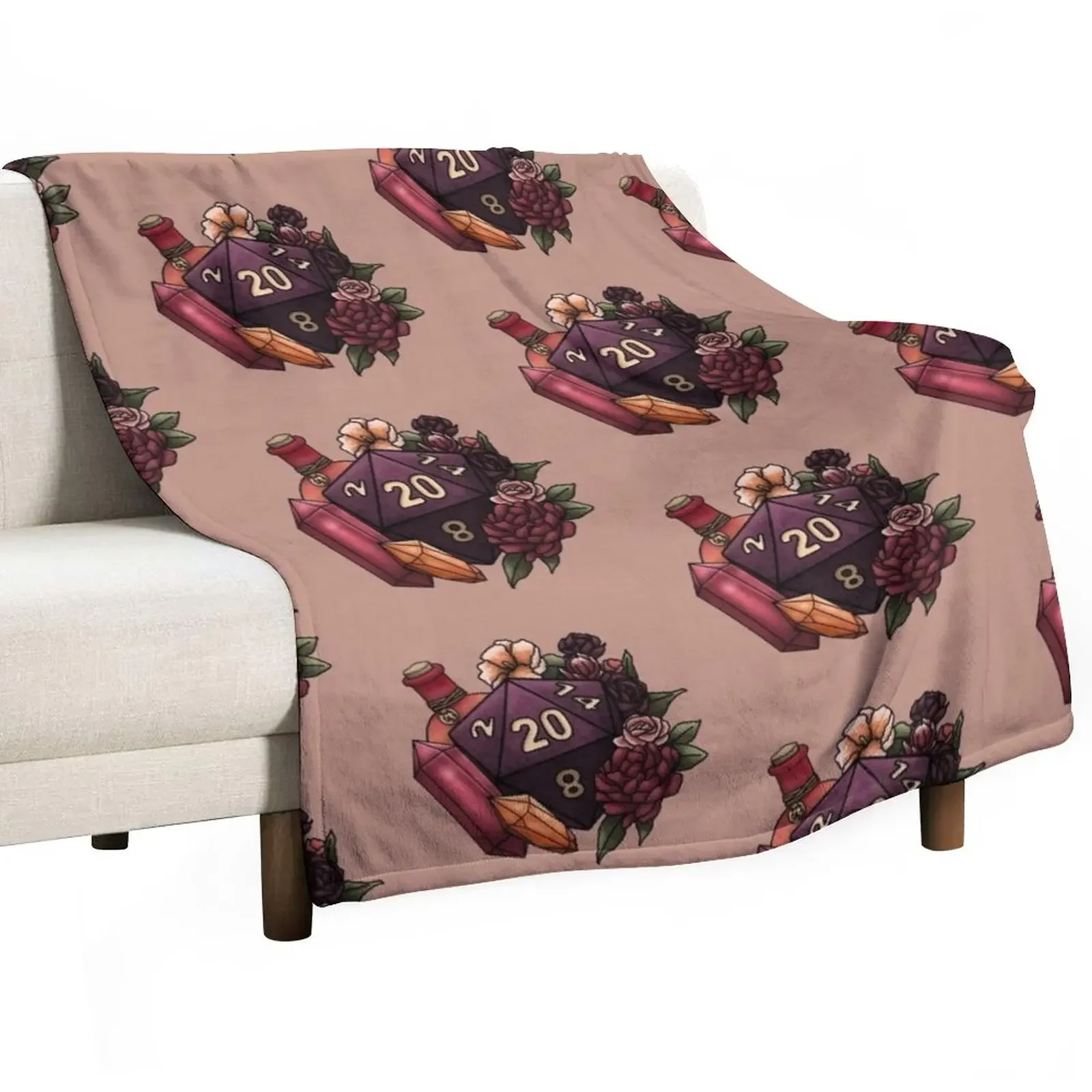 

Sorcerer Class D20 - Tabletop Gaming Dice Throw Blanket for sofa blankets ands anime Soft Beds Blankets