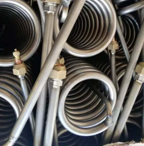 

0.25HP 0.5HP 1HP titanium tube evaporator, titanium tube heat exchanger. Chiller seafood fresh water fish tank heat exchanger.