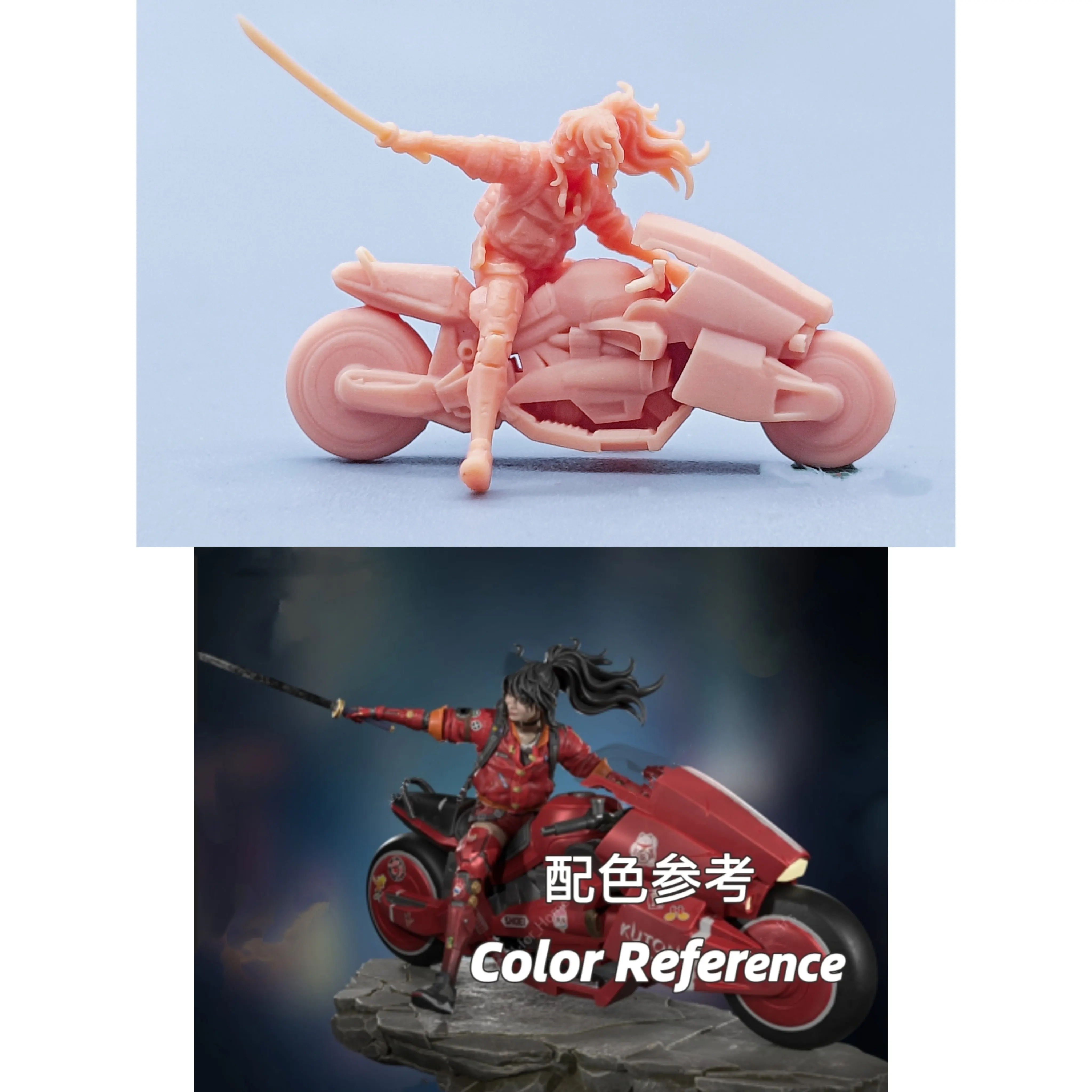 1/64 Figuren Maßstab Modell Harz Cyber Kriegerin ungefärbte Miniaturen Diorama handbemalt C519 C520