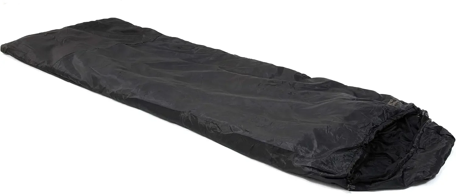 Jungle Bag - Tropical Sleeping Bag with Mosquito Net, Right Hand Zip, Black