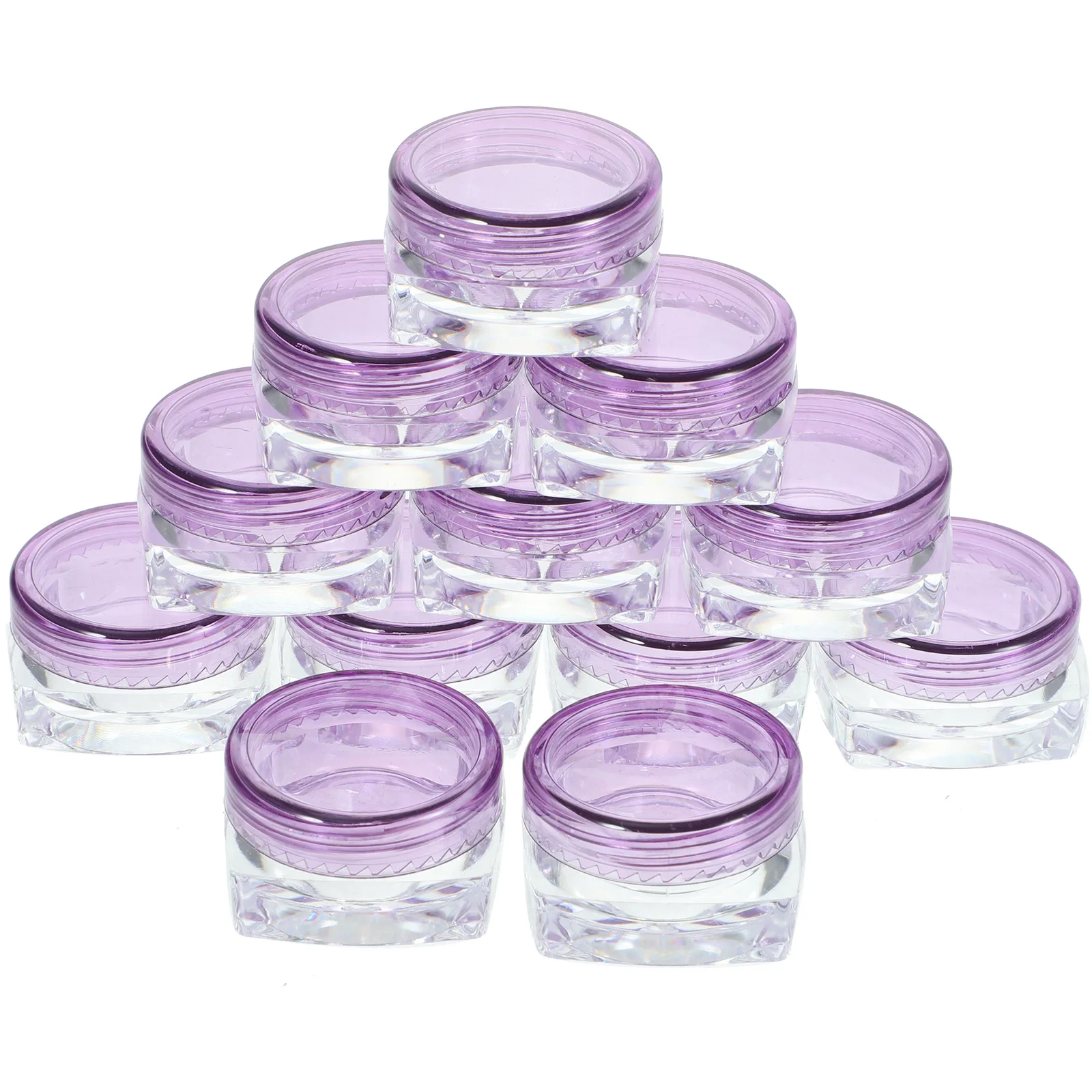12Pcs Square Base Cream Containers Wide Mouth Easy Refill Travel Face Cream Storage Jars Travel Containers Face Creams Jar