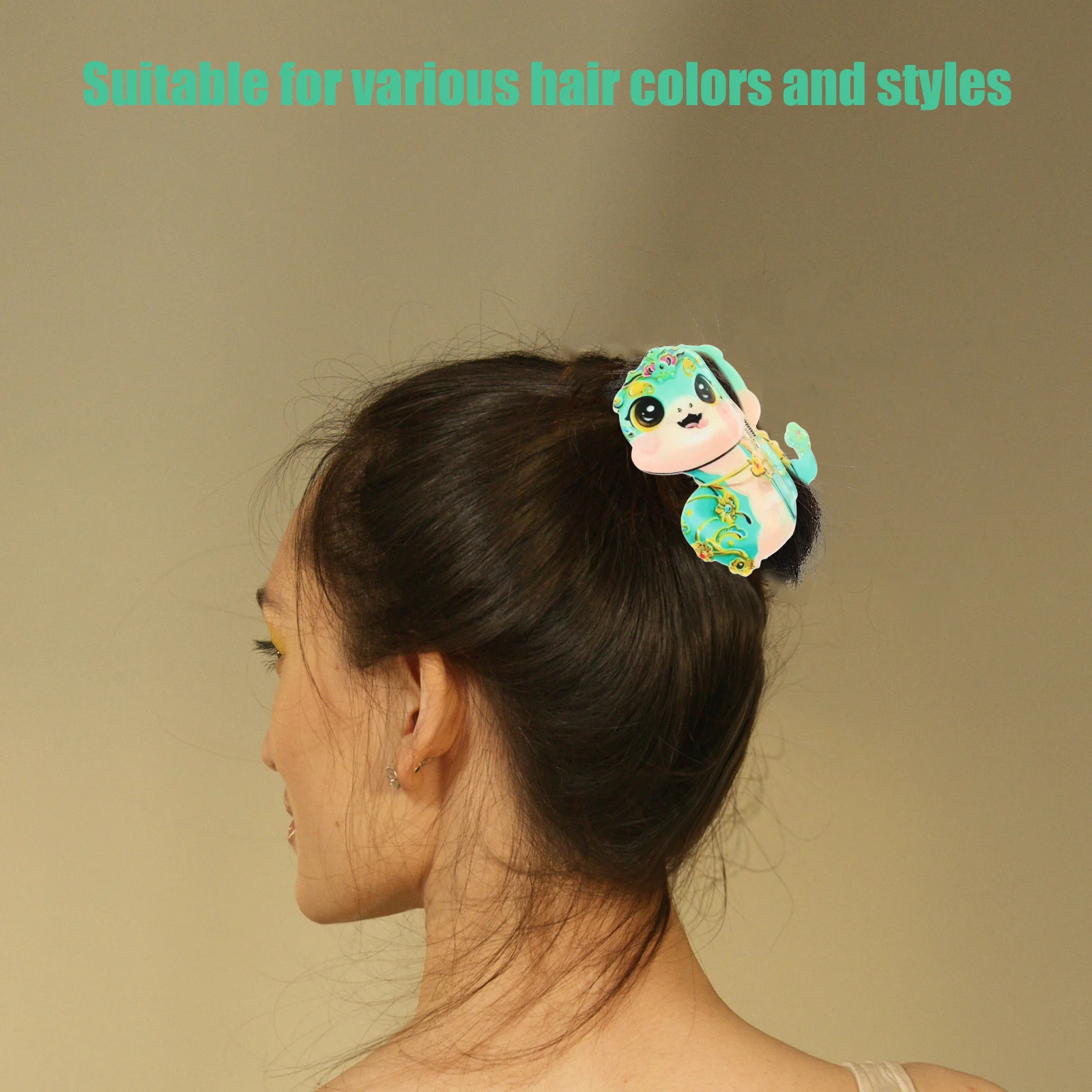 

Cartoon Little Snake Hair Catcher Barrettes Kawaii Animal Shaped Clamps Design Festive Zodiac Hair Accessories