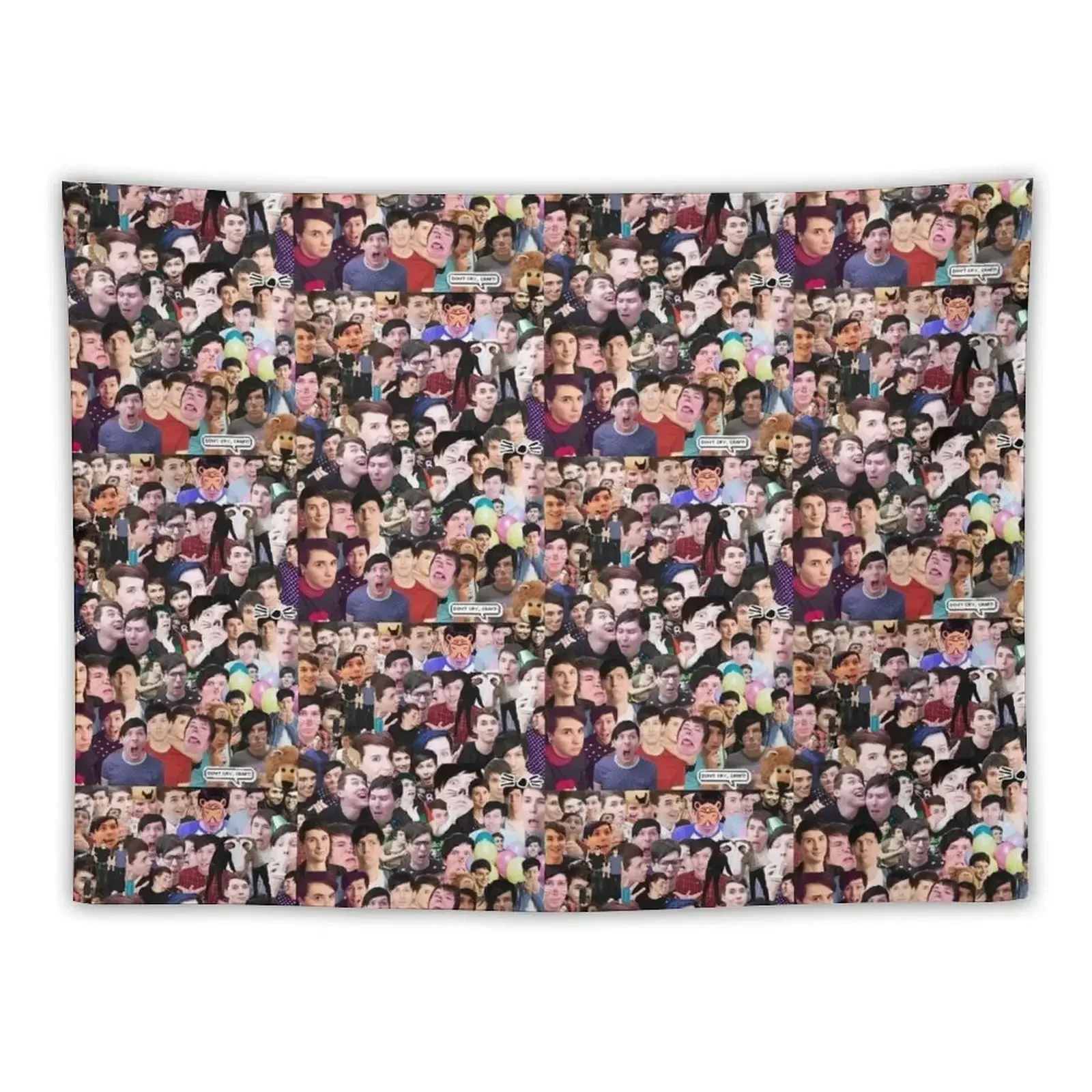 

Dan and Phil Collage Tapestry Mushroom Decorative Wall Home Decorators Hanging Wall Tapestry