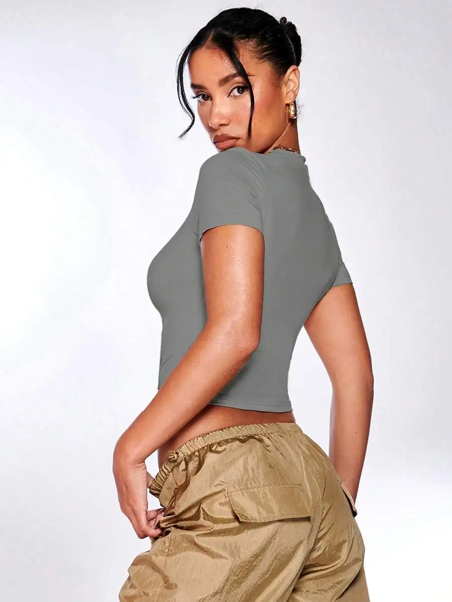 Silquee Camiseta ajustada sólida