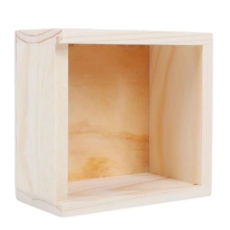 Jewelry Box Desktop Natural Wood Clamshell Storage Hand Decoration Wooden Box Postcard Storage Box