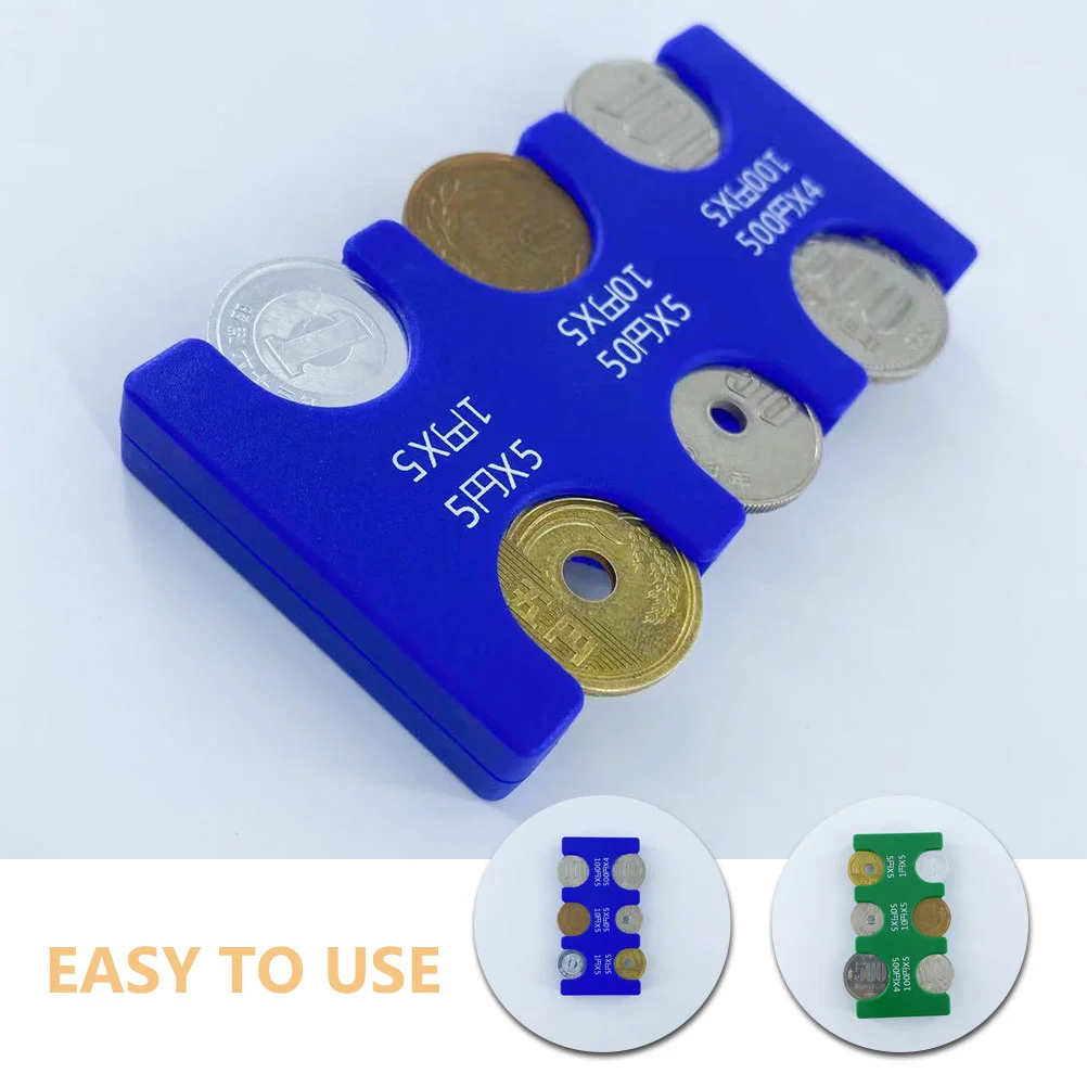 2 Pcs Coin Clip Organizer and Dispenser Hard for Japanese Yen Coins Case Holder Storage