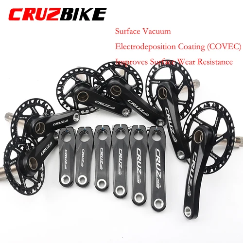 Imagen 2 del producto CRUZbike-platos y bielas para bicicleta para niños, 89/98/110/127/140/150mm, aleación de aluminio, manivela para bicicleta de montaña para niños, rueda dentada 25/28/30/32/34/36/38/40T