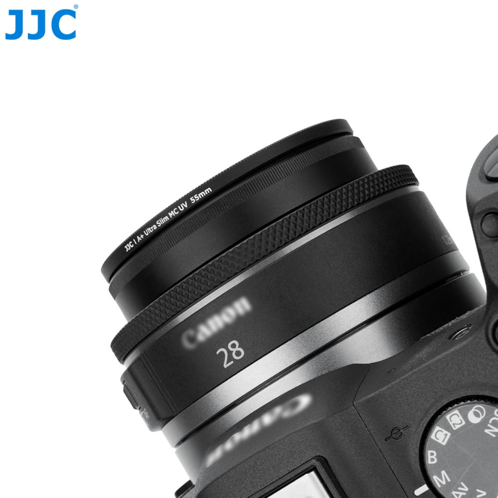 واقي غطاء العدسة JJC بديل لكاميرا Canon Canon EOS R50 R100 EW-55 (55 مم) متوافق مع عدسة Canon RF 28 مم f/2.8 STM