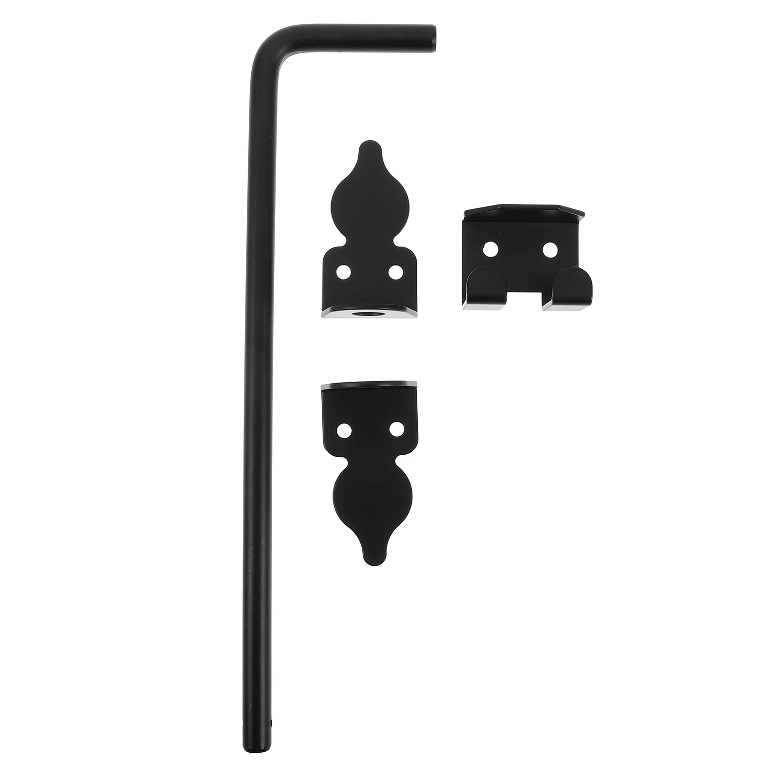 

Outdoor Heavy Duty Gate Latch 12 Inch Black Cane Bolt Drop Rod for Metal Wood Vinyl Fences Secure Sliding Locking Mechanism