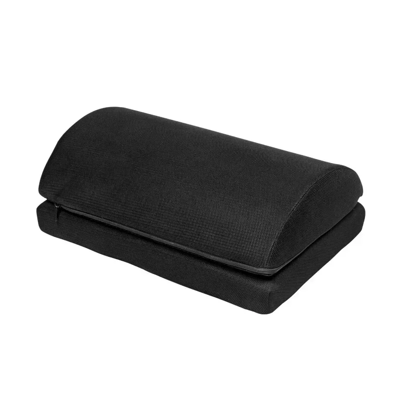 1pcs Foot Rest Anti-slip Comfortable Zipper Double Layer Relieve Fatigue Semicircle under Desk Footrest Cushion